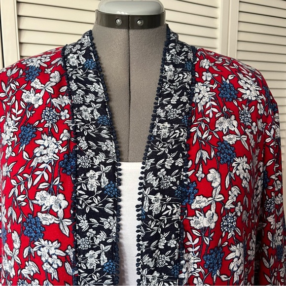 Multicolour kimono jacket top by Alia 1x - Picture 2 of 8